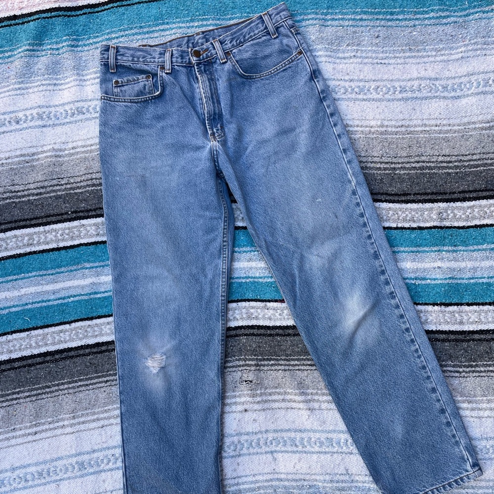 Kirkland denim jeans, size 31, distressed vintage denim